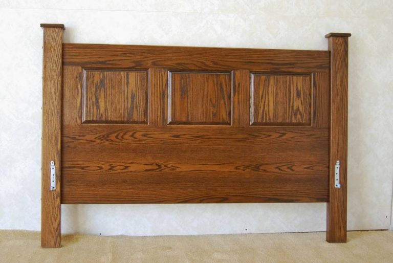 Mission Style Oak Headboard De Vries Woodcrafters