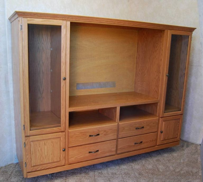 Oak Entertainment Center De Vries Woodcrafters